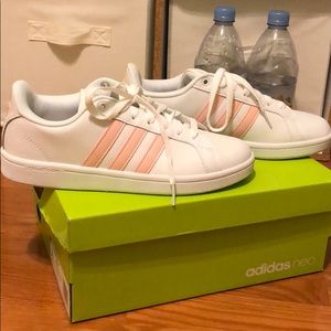 NWT Adidas CloudFoam Advantage Light Pink Stripe